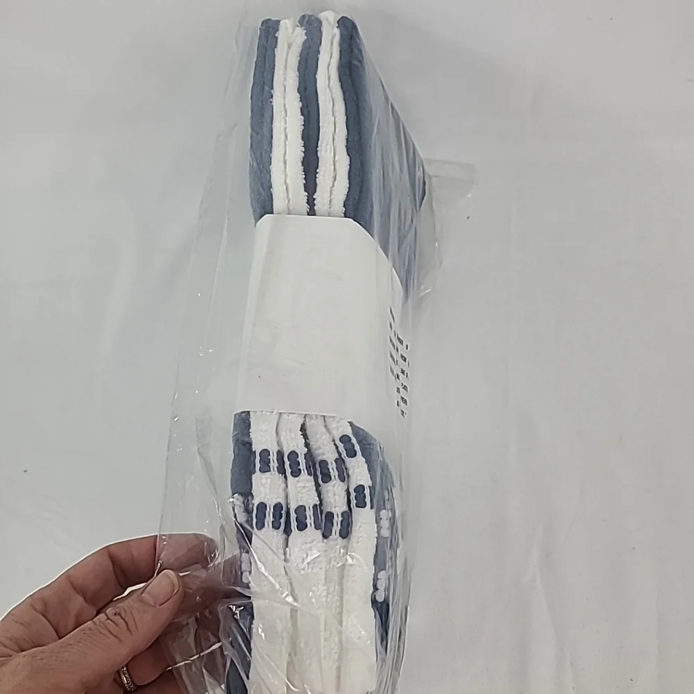NWT The Big One Kitchen Towels 5 Pack White Blue